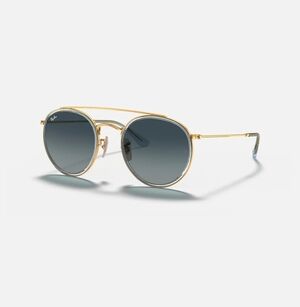Ray-Ban Gold Frame Sunglasses with Gray Lenses